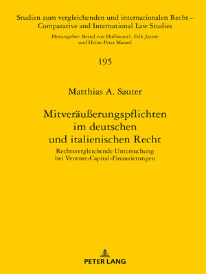 cover image of Mitveräußerungspflichten im deutschen und italienischen Recht